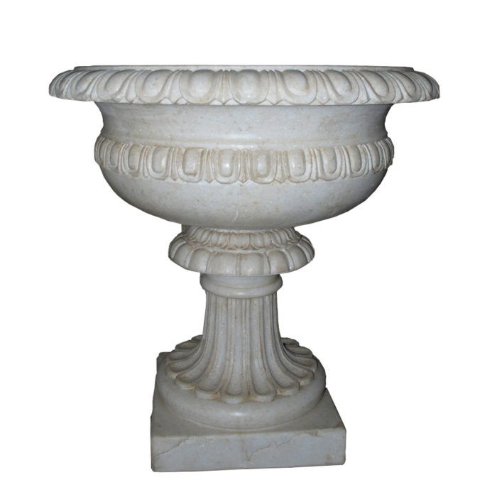 Scalloped Edge Marble Planters
