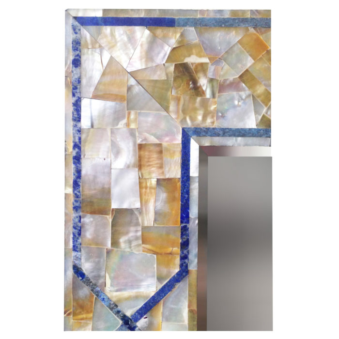 Mother of Pearl Lapis Inlay Mirror