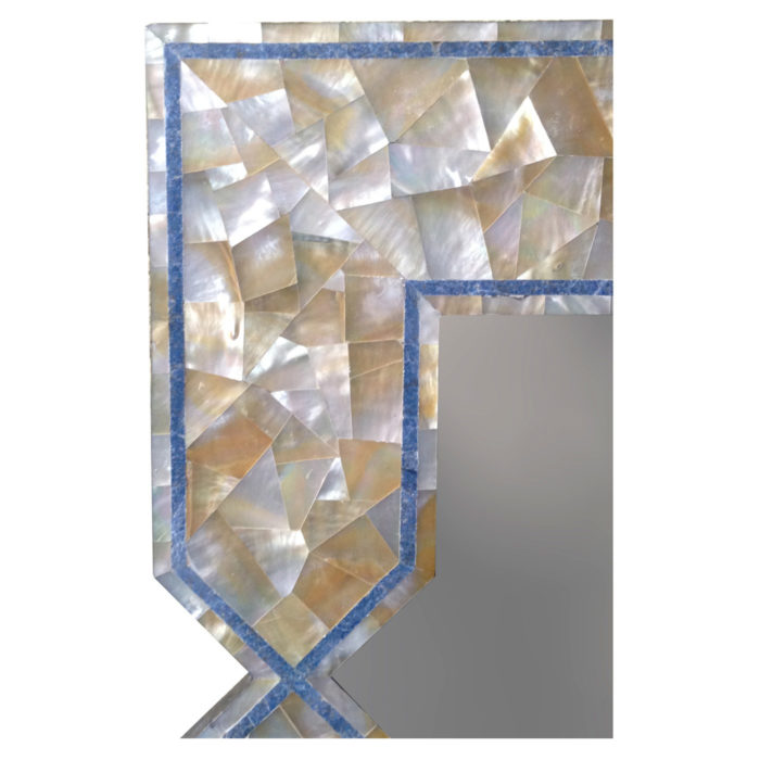 Geometric Mother of Pearl Mosaic Mirror