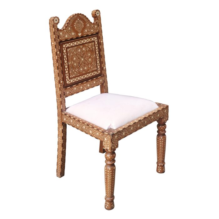 Bone Inlay Teakwood Chair