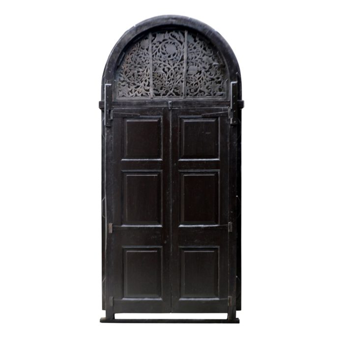 Mother of Pearl Floral Carved Door