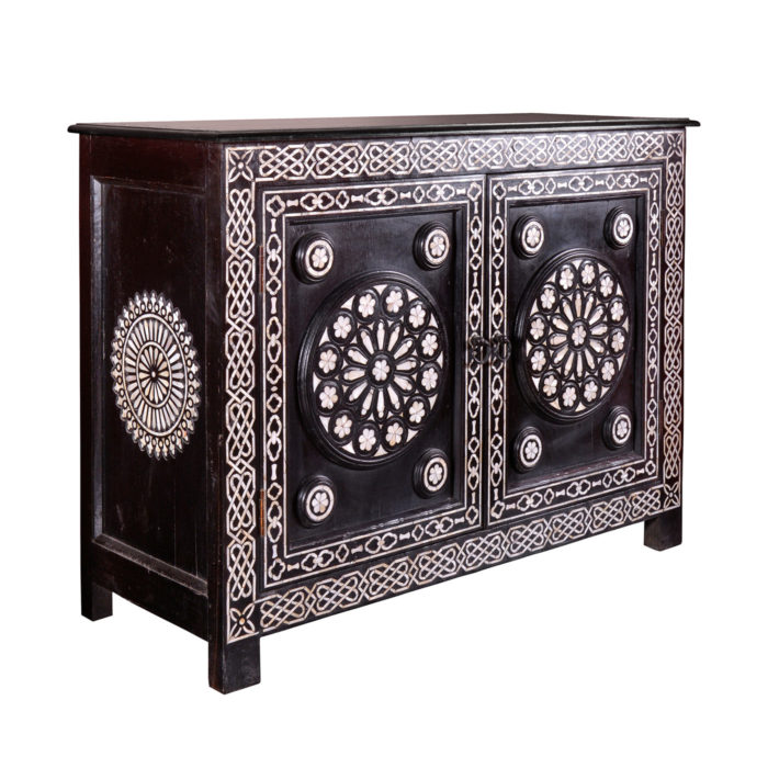 Gothic Pearl Inlay Sideboard: Mother of Pearl Buffet