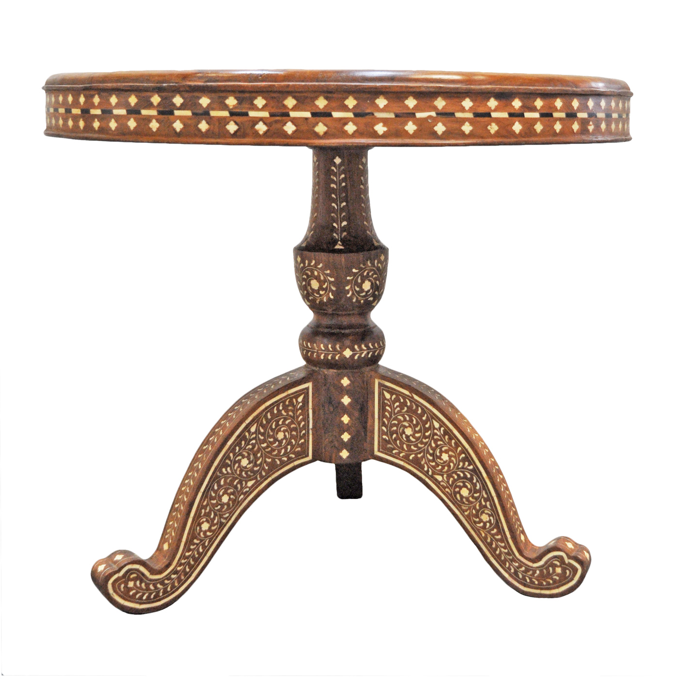 Bone Inlay Round Table 36