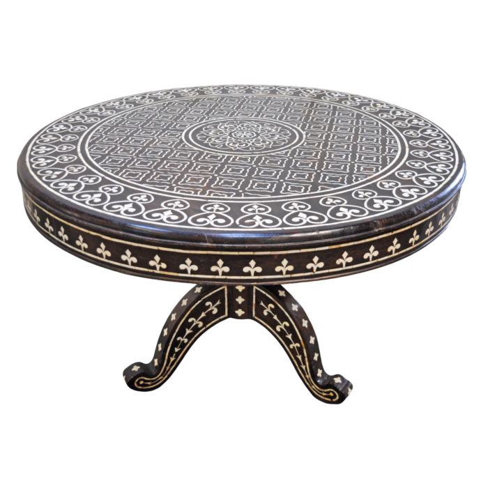 Round Mother of Pearl Table, 48"
