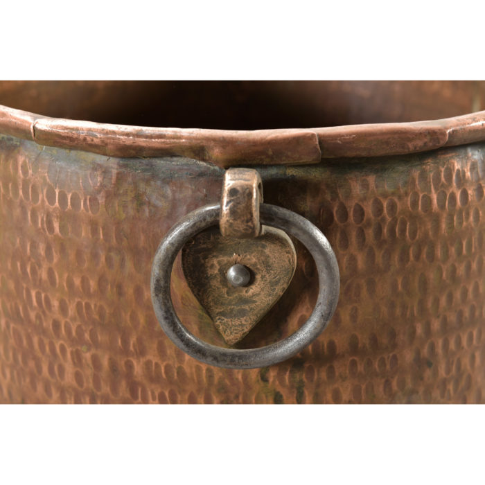 Antique Hammered Copper Pot