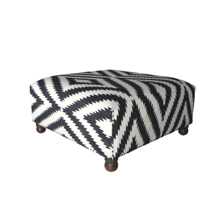 Cotton Dhurrie Ottoman