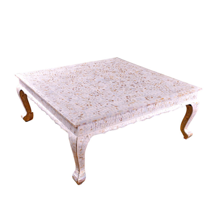 Mother of Pearl Coffee Table White