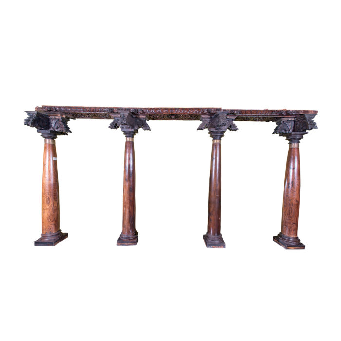 Rosewood Columns with Teak Beam