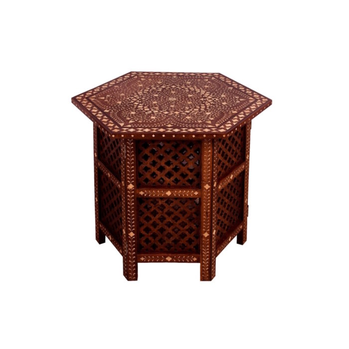 Bone Inlay Moroccan Table Large