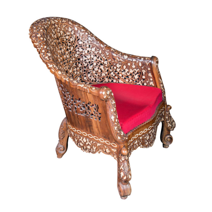 Carved Burmese Style Chair