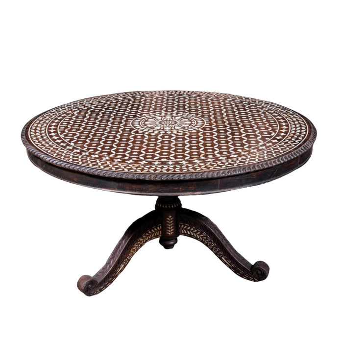Round Pearl Inlay Table