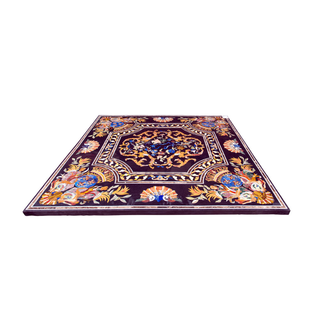 Acrylic Inlay Table: Mother of Pearl Table with Acrylic Legs