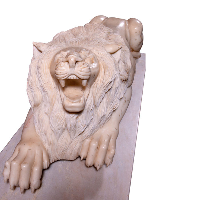 Marble Lions with Bases