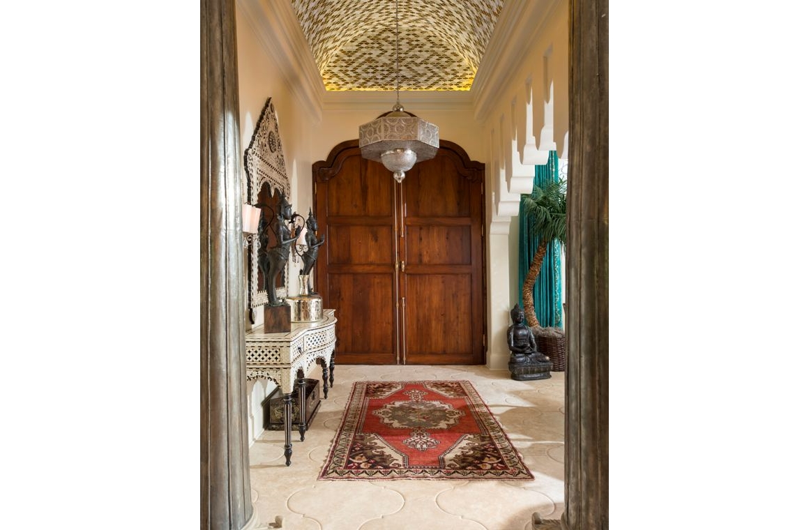 Mother of pearl console table and mirror