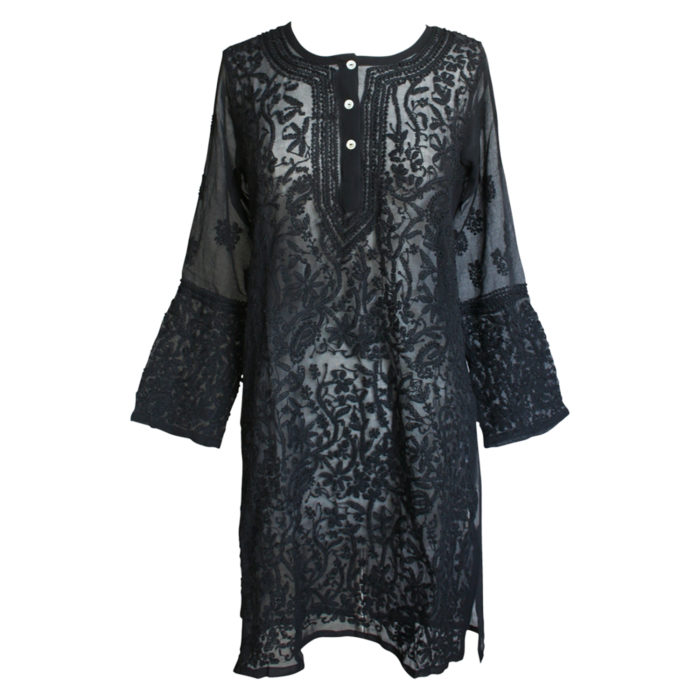 Black Georgette Tunic