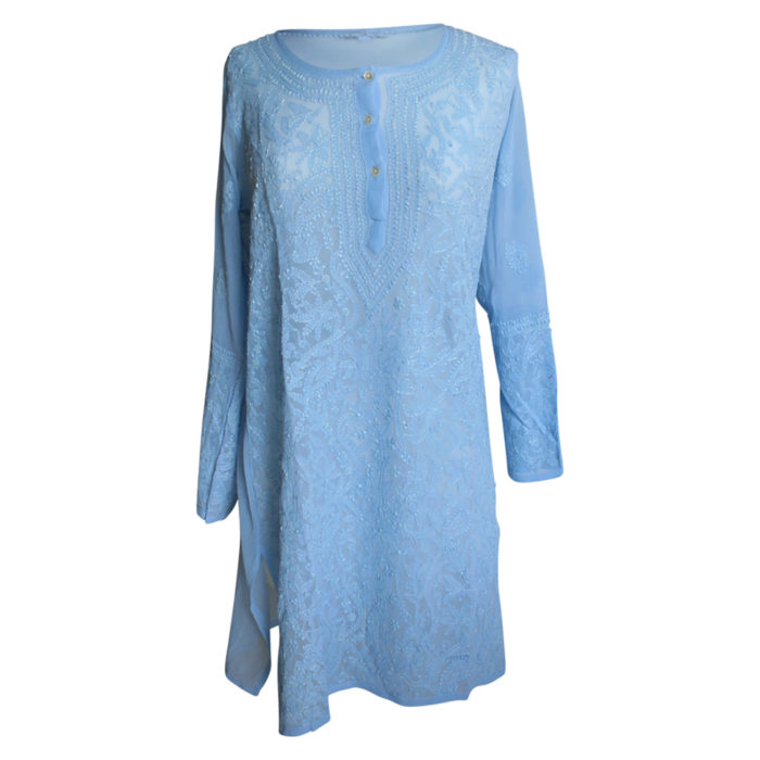 Blue Georgette Tunic