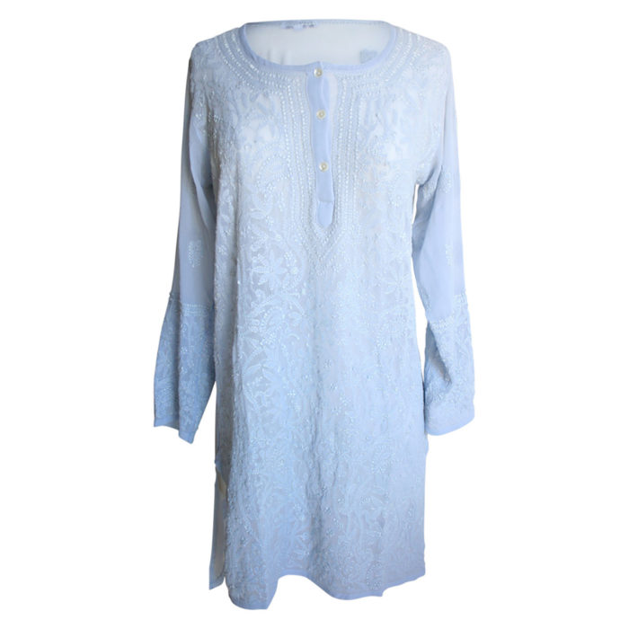 grey georgette tunic