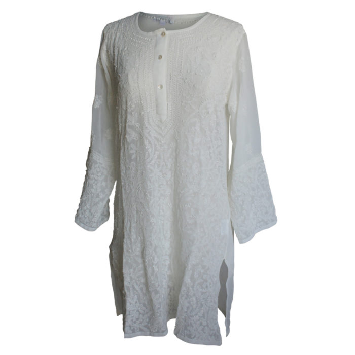 Ivory Georgette Tunic