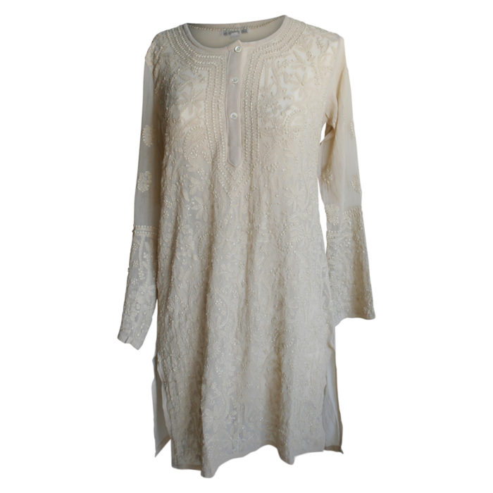 Natural Sand Georgette Tunic
