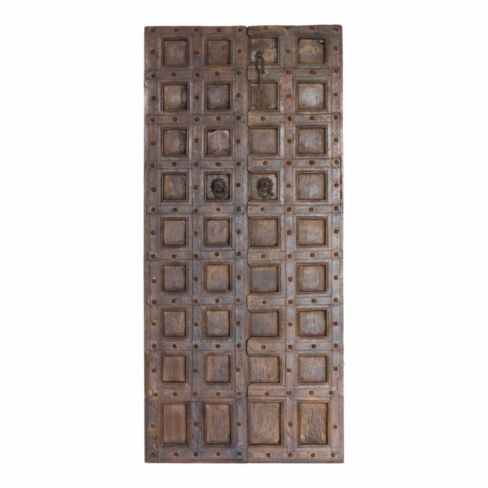 Square Relief Teak Door