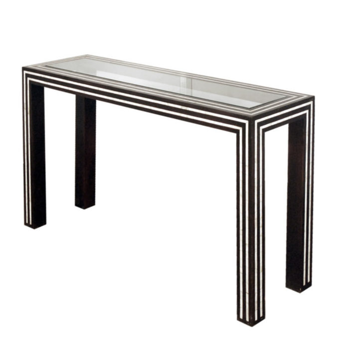 Black and White Pearl Inlay Console
