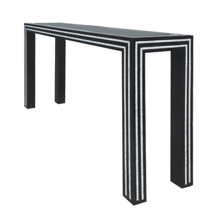 Black and White Pearl Inlay Console