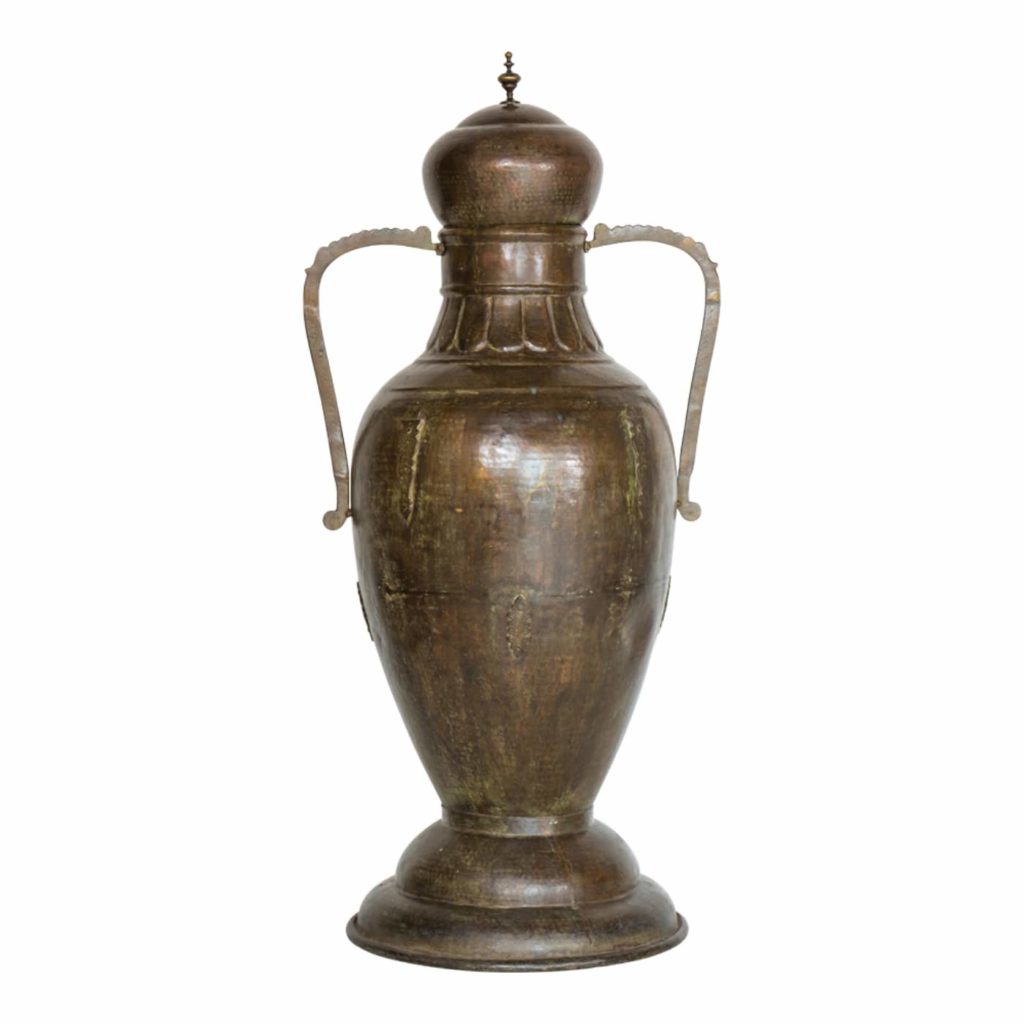 Brass Vessel Brass Vessel/Oil Jar Decorative Moroccan Accent