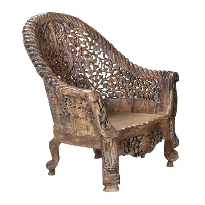 Burmese chair natural finish