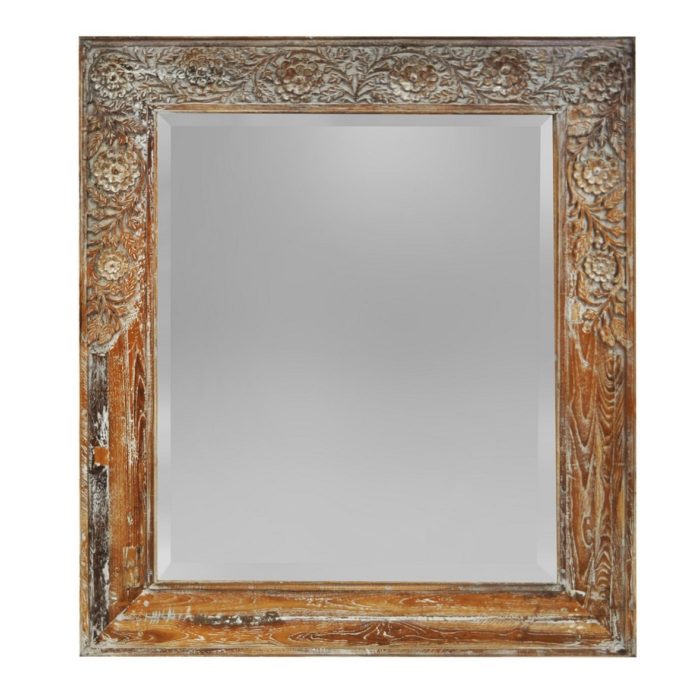 Carved Floral Mirror