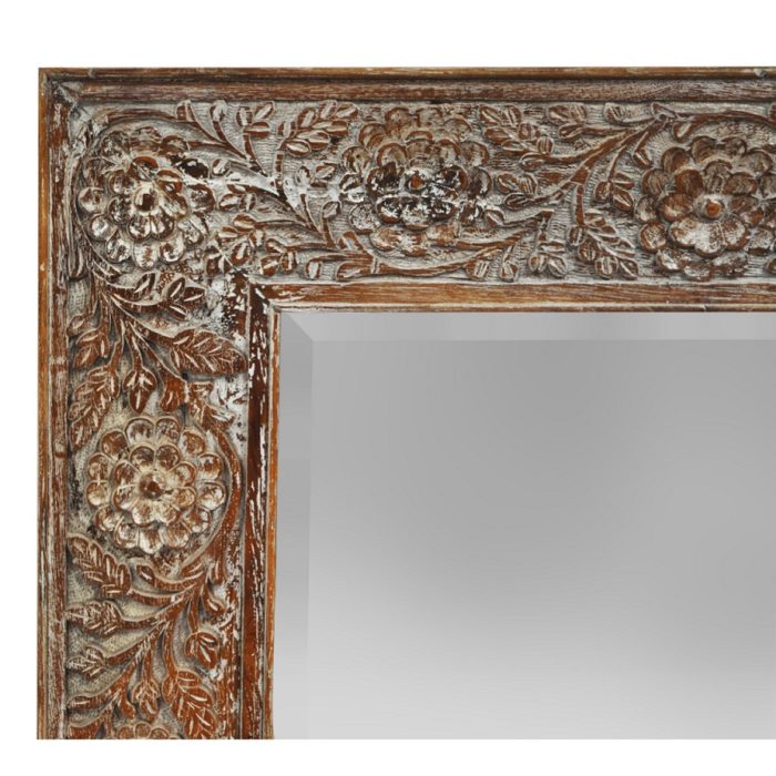 Carved Floral Mirror