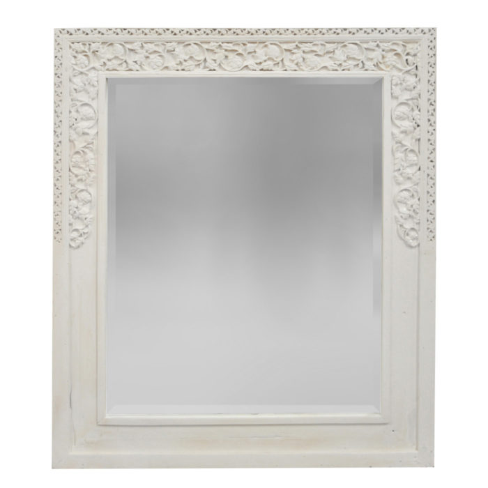 White Pinecone Mirror