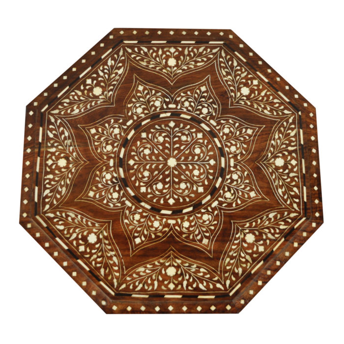 Octagonal Inlay Moroccan Table, 24"