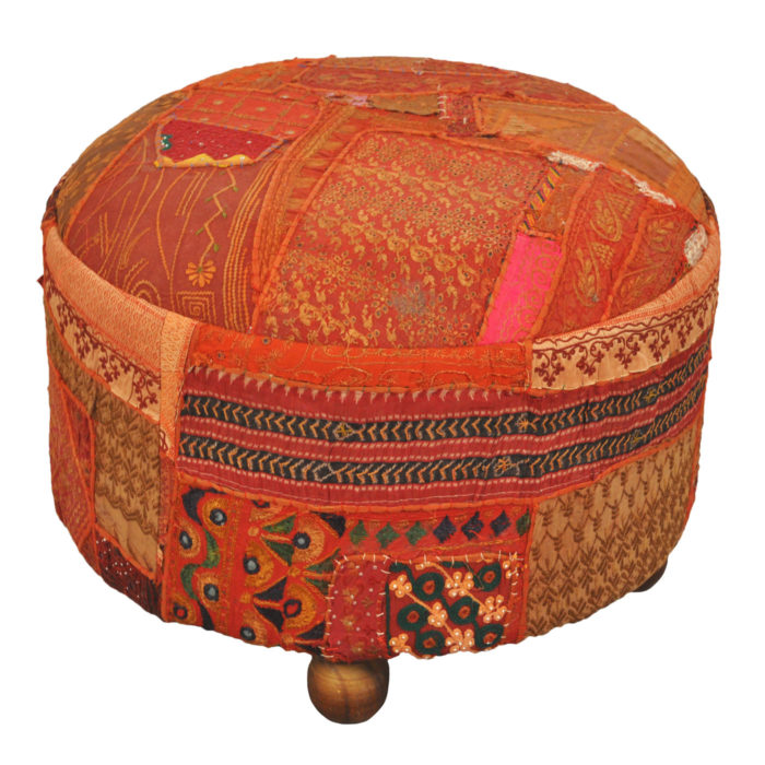 Round Citrus Kambadia Ottoman