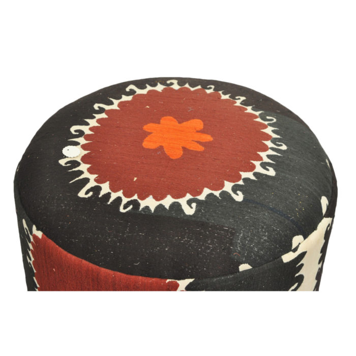 Round Suzani Ottoman Small