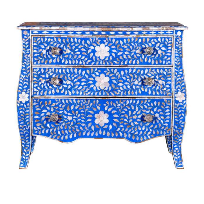 Blue Mother of Pearl Chest of Drawers