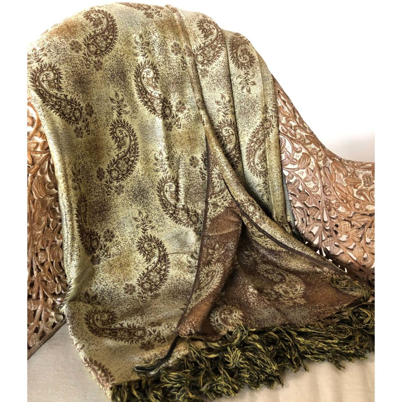 Gold Blanket Gold Paisley Blanket Gold Throw Silk Blanket