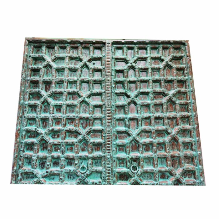 Blue Wash Geometric Door