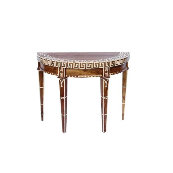 Demilune Inlay Table