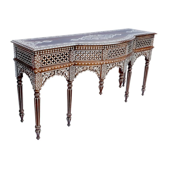 Mother of Pearl Inlay Console Table