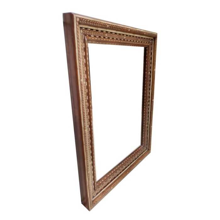 Floral and Vine Inlay Mirror