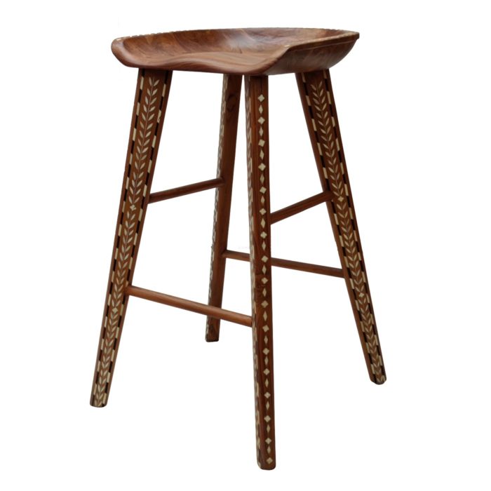 Backless Inlay Barstool