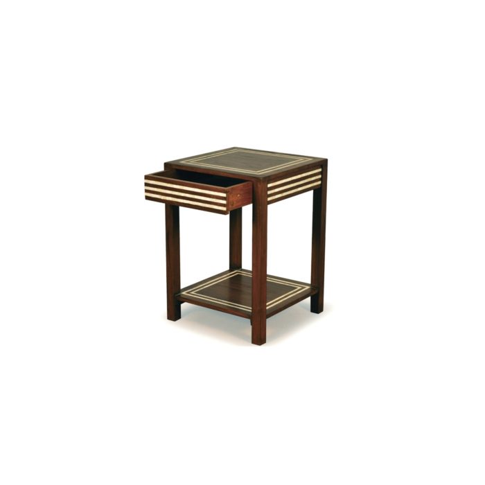 Striped Inlay End Table