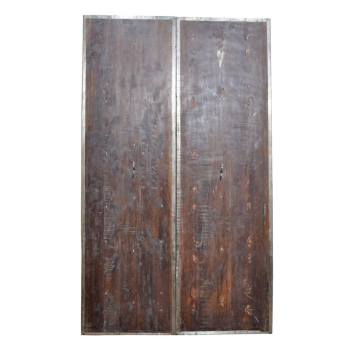 White Metal Hammered Door