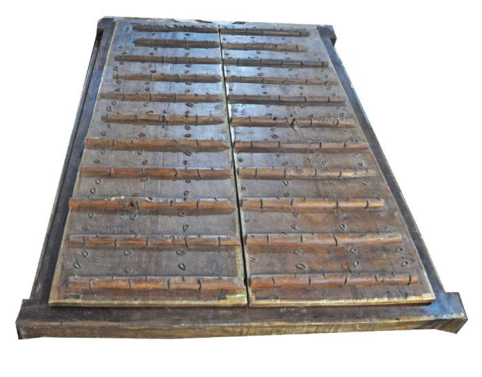 Antique Brass Door with Frame