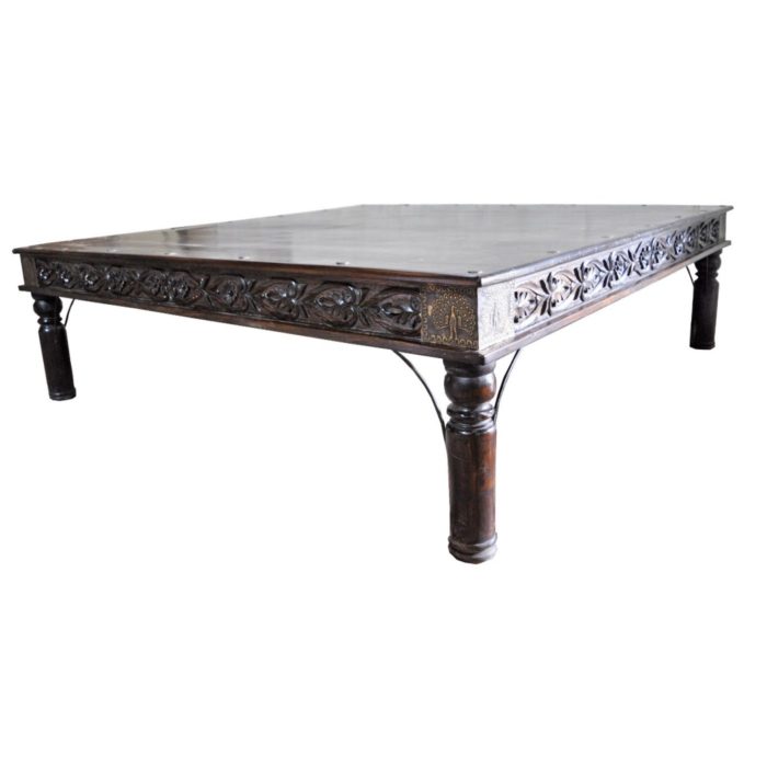 Dark-tone Peacock Table, 6'