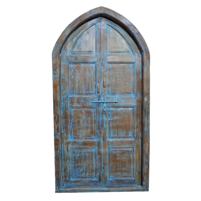 Blue Pine Door Carved Panels