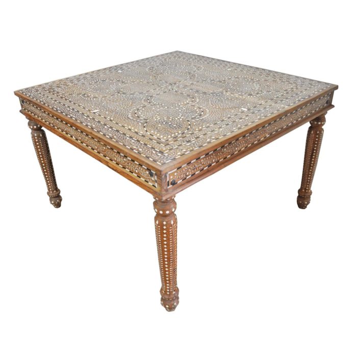 Bone Inlay Square Table