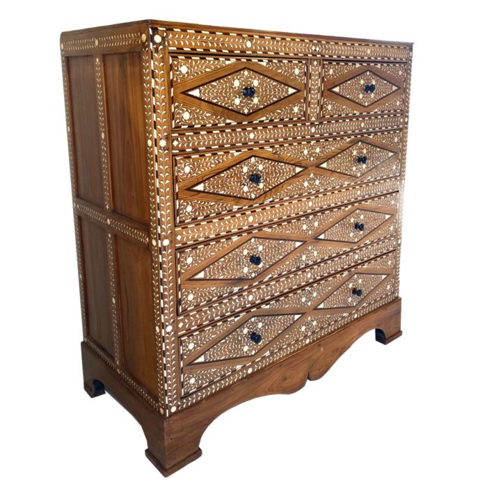 Diamond Inlay Chest of Drawers