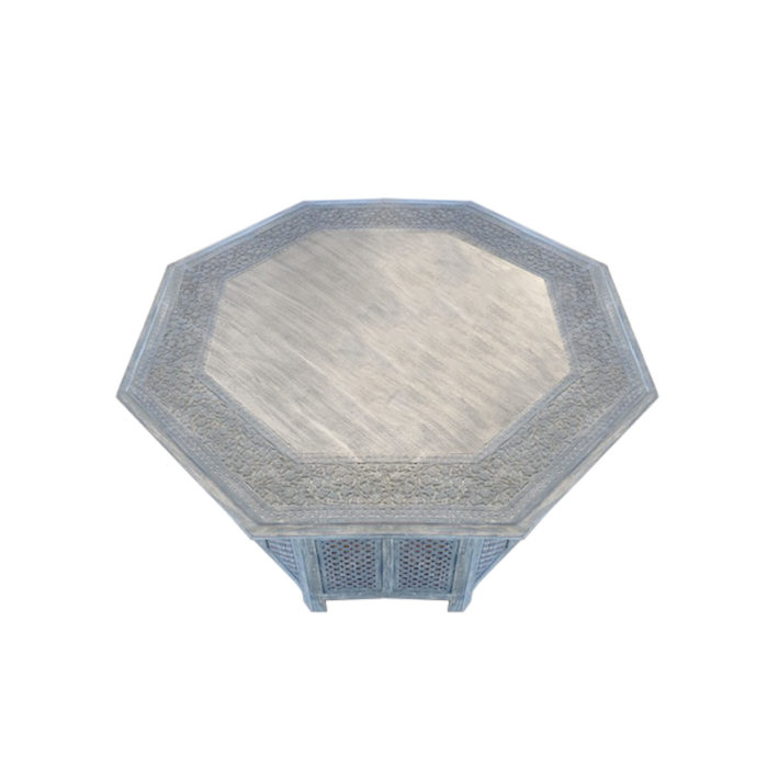 Octagonal Table in Blue