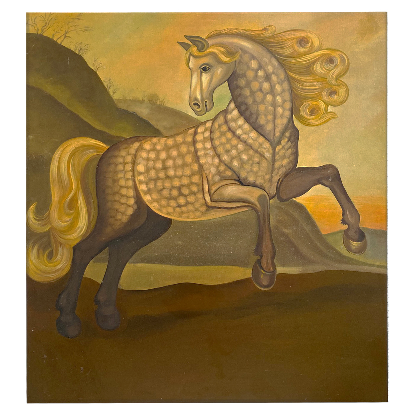 Motion　Contemporary　Indian　Painting　Art　Horse　Indian　in　Art